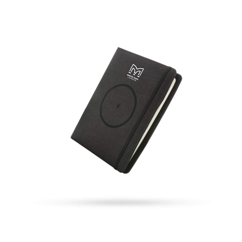 Martin Audio Black Wireless Charging Notebook with Powerbank